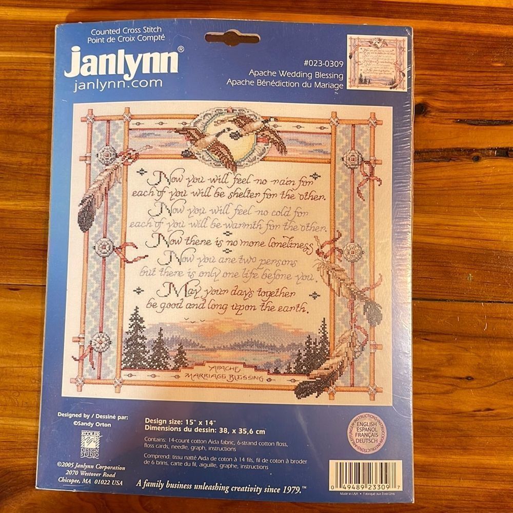 Janlynn Counted Cross Stitch Kit Apache Wedding Blessing #023-0309 NEW